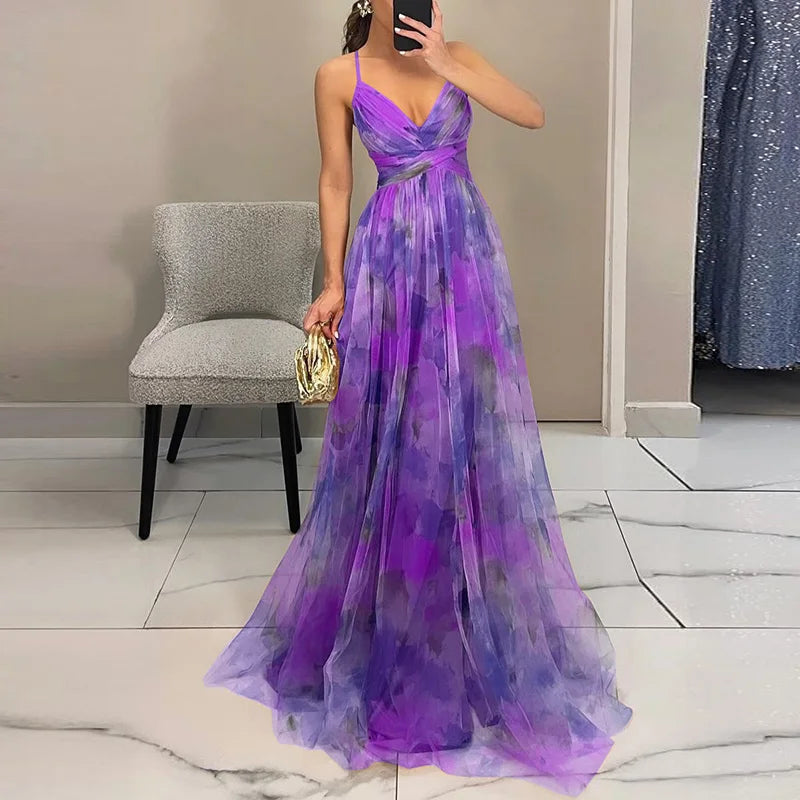 Giselle | Fortryllende Maxi-kjole med Blomsterprint